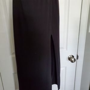Material Girl black slit maxi skirt